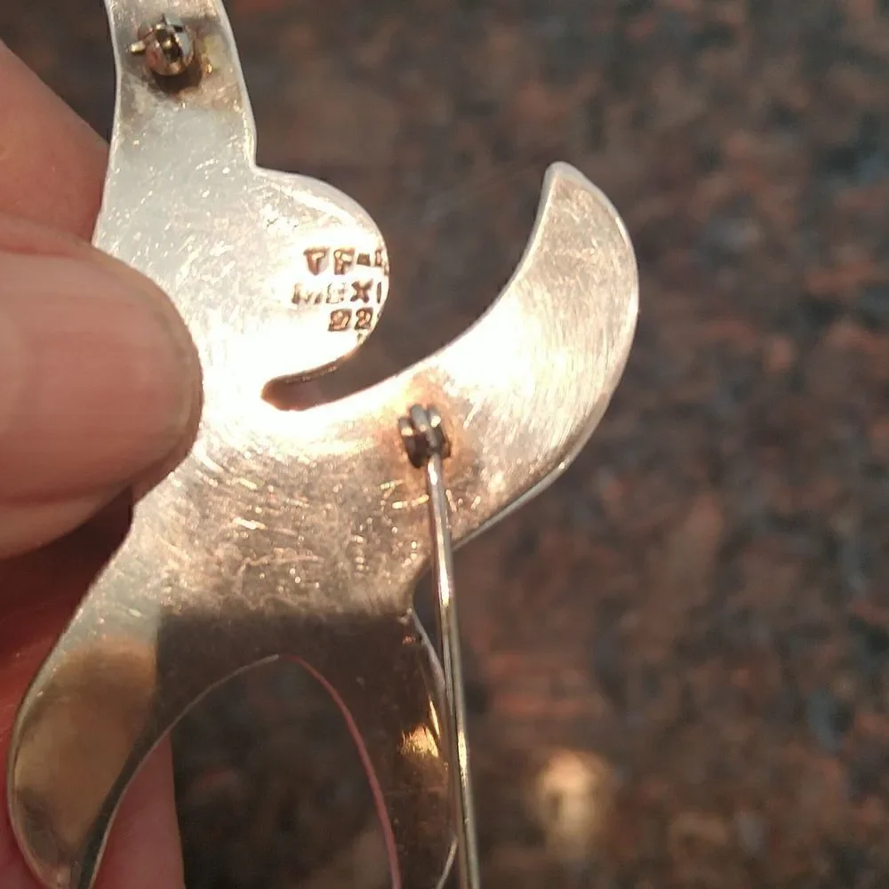 Sterling Modernist Pin
